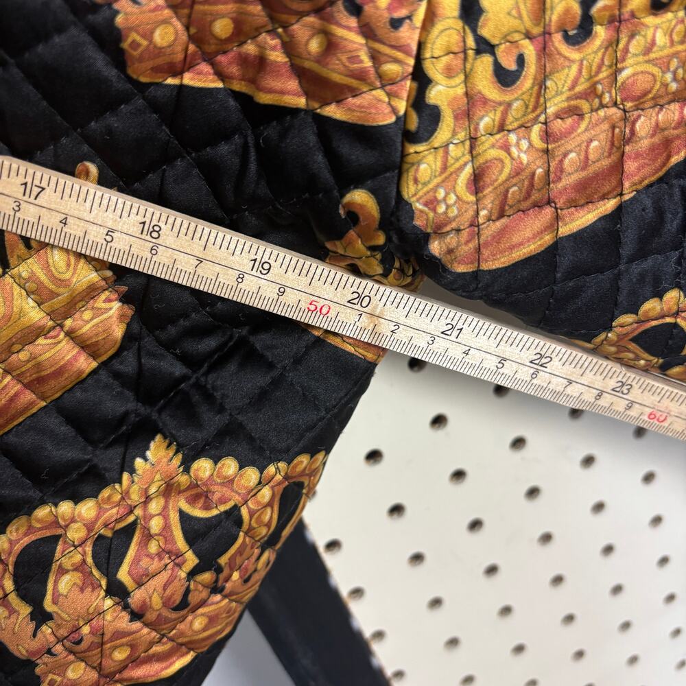 Vintage Classiques Silk Quilted Puffer Jacket Gold Button Hong Kong S - Picture 8 of 9